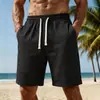 2026 Comercio Exterior Transfronterizo Europeo y Americano Amazon Nuevos Shorts de Verano para Hombre Casual Rayas Multicolor Cordón Bolsillo Cinco