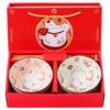 Set de vajilla de porcelana azul y blanca con cuenco y palillos de Gato de la Suerte Regalo para la Apertura del Cuenco Regalo de Boda Regalo de Evento Caja de Regalo de Porcelana Azul y Blanca