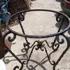 Mesa de café de hierro forjado europeo, Muebles de hierro forjado, Mesa de comedor de artesanía en hierro, Mesa de té forjada en bruto