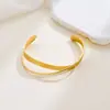 Pulseira minimalista em anel de Mobius fosca joia feminina Pulseira de celebridade da internet dourada luxo leve nicho ins