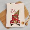 Trapo de cocina nuevo transfronterizo Navidad vacaciones caricatura Papá Noel decoración de cocina trapo de cocina microfibra