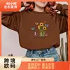 Sudadera de Cuello Redondo para Mujer con Estampado de Girasol y Mariposa, Producto al por Mayor de Comercio Exterior Transfronterizo Amazon Wish