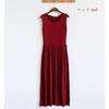 Barraca alta venda por atacado vestido de modal colete cintura apertada plissado vestido vestido slim fit modelador