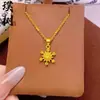 Colar com pingente de floco de neve dourado popular no TikTok para mulheres, nova corrente de clavícula de luxo leve joias atacado