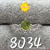 Anillo de olivino natural 5*5M cristal de corte incrustado a mano color tesoro vivo libro rojo vivo suministro de fábrica en vivo