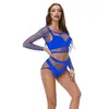 Suministro Transfronterizo Exportación Europea y Americana Ropa Íntima Sexy Malla Mono de Colores Medias Sexy Falda de Cadera Dropshipping