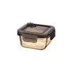 Recipiente Quadrado de Vidro Borossilicatado Alto para Armazenamento de Alimentos 320ml