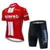 Traje de Ropa para Ciclismo Hombres Deportes al Aire Libre Maillot de Ciclismo de Manga Corta Tirantes Manga Corta Sunweb Ciclismo de Montaña Transfronterizo