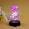 Cubierta decorativa de acrílico de vidrio de rosa regalo creativo regalo del Día de San Valentín para novia amante sorpresa luz nocturna luminosa