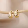Pendientes Minimalistas de Estilo Ins Transfronterizos Aro Redondo Geométrico Cruz Espina de Pescado Aro de Lujo Ligero Joyería Femenina de Nicho de Gama Alta