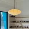 Lámpara Estilo Japonés Noguchi Isamu Decoración de Casa de Huéspedes Pantalla Hecha a Mano Dormitorio Comedor Luz Colgante Estilo Wabi-Sabi Tienda de Ropa OVNI Luz Colgante