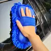 Terciopelo Chenilla Guante de Cinco Dedos para Lavado de Autos Felpa Paño para Limpiar el Coche No Fácil de Dañar Malla Sándwich Trapo de Limpieza