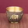 Copo de Vinho para Oferenda Dragão e Fênix de Cinco Bois em Latão Copo Pequeno para Reunião de Riqueza Estudo Chinês Mesa Ornamento Criativo Presente Decorativo