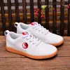 Zapatos de práctica de sombra voladora tejidos para mujer, entrenamiento de artes marciales, suela de tendón de res, zapatos especiales para competición, zapatilla de Tai Chi
