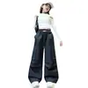 Calça de Primavera e Outono para Meninas Modelo 2026 Versão Estudante para Crianças Maiores, Calça Cargo Tendência e Fashion para Meninas