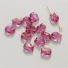 Vidrio transparente polvo dorado tridimensional agujero recto flor de tulipán hojas cuentas diy aretes tocado pulsera colgante material