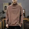 Camiseta de algodón de manga larga, gruesa, de peso pesado, con relieve y forro polar para invierno para hombre, nueva prenda exterior casual versátil de otoño/invierno 2026