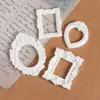 Moldura de Foto Pequena em Relevo Acessórios de Resina Barroco Cola Creme Decoração DIY para Capa de Celular Adereços Moldura de Foto Mini Retrô