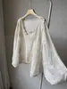 Nuevo Cárdigan de Algodón con Mangas de Murciélago, Camisa Hueca Protectora del Sol, Camisa Corta para Aire Acondicionado, Blusa Chal Suelta para la Costa, Estilo Francés