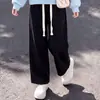 Conjunto de dos piezas para niñas, estilo coreano moderno, para primavera y otoño, estilo universitario versátil, sudadera de manga larga y pantalones casuales de color liso