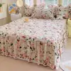 Nuevo Estilo 2024 Juego de Tres Piezas de Falda de Cama 100% Algodón Colcha de Una Pieza Sábana de Cama 100% Algodón con Volante Estilo Coreano Protector de Cama General para Cuatro Estaciones