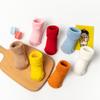Calcetines para Bebé Recién Nacido, Calcetines Gruesos y Cálidos para Casa, Calcetines Rojos de Felpa de Tubo Medio para Bebés, Antideslizantes, No Aprietan, Suaves