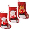 Bolsa de Regalo de Dulces Navideños Adornos de Fiesta Papá Noel Muñeco de Nieve Calcetines Medianos Regalo Media de Navidad Decoración