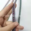 1,2cm Estilo Étnico Colorido Jacquard de Poliéster Rombos Fita Retrô Decoração de Casa Cinta para Mala Moda