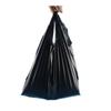 Bolsa de plástico portátil tipo chaleco para supermercado doméstico, bolsa tipo chaleco de material PE engrosado, bolsa de basura portátil simple negra