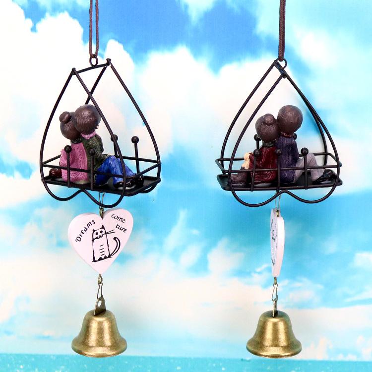 铁艺爱心情侣风铃 02