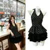 Atuendo sexy único y seductor para mujer: Conjunto de dos piezas de camisola de verano y falda de cintura elástica, atuendo completo sexy y hermoso