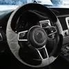 Capa de volante 3D de pelúcia CFZ emendada 10-10 para carro, capa de volante esportiva e quente de inverno, acessórios de interior
