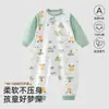 Macacão infantil 100% algodão Classe A, saco de dormir sem costura para bebês para todas as estações, colcha anti-chute para bebês, pijamas para meninos e meninas, roupas de casa