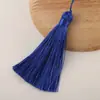 Borla Corta y Gruesa de 8 cm Vertical Cerrada, Nudo Chino de Poliéster Tejido a Mano Borla Pequeña, Colgante de Borla Hecho a Mano DIY