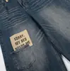 Jia Yi Ku Marca de Moda 26 Nuevos Jeans Holgados de Retazos Retro Americanos Pantalones Scimitar Personalizados Cleanfit para Hombres y Mujeres