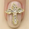 Acessórios para Nail Art Cruz Coração de Corvo Cruz de Liga Retro com Strass 3D para Nail Art Atacado