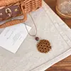 Collar Tejido Estilo Bohemio Étnico Corazón de Amor Luna para Mujer, Diseño Largo Vintage con Colgante Único