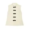 Nuevo Top Chaleco de Moda de Verano para Mujer sin Mangas de Diseño Ajustado Versátil con Cuello Alto y Cuello Redondo