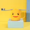 Vaso para Enjuague Bucal Infantil, Vaso para Cepillo de Dientes, Vaso de Plástico para Cepillarse y Lavarse, Lindo Vaso Creativo de Dibujos Animados Patito Amarillo
