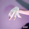 Guantes de Malla para Mujer con Corte Calado Verano Negro Elásticos de Encaje Cheongsam Baile Cortos de Medio Dedo Novia Vestido de Boda Actuación