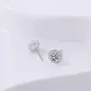 Pendientes de Plata de Ley S925 con Circonita Estilo Francés de Lujo Ligero para Mujer, Moda Ins Estilo Minimalista, Pendientes Redondos Geométricos de Cartílago de Gama Alta