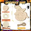 Gato de Halloween Transfronterizo Piezas de Madera DIY Manualidades Infantiles Colorear Decoración del Hogar Decoración de Pared de Halloween