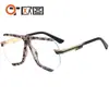 Óculos de Sol Moda Personalizados Estilo Europeu e Americano Meio Aro Colorido Color-Blocking Sem Grau Armação Retangular Versátil Tendência Hexagonal M6281