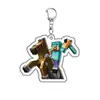 Chaveiro Acrílico Dupla Face de Mercadoria do Minecraft Pingente de Figura do Steve Colecionável do Jogo