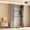 Arara de Roupas, Arara de Chão para Quarto, Arara Integrada para Closet Aberto, Unidade de Prateleira de Metal, Pode Ser Combinada com um Guarda-Roupa
