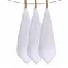 Toalla Cuadrada Pequeña Blanca Engrosada Toalla Cuadrada de Algodón Guardería Restaurante Cocina Toalla de Mano Paño de Cocina Toalla Pequeña