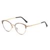 Gafas de moda de metal que cambian de color con luz anti-azul, moda femenina transfronteriza europea y americana, gafas planas ins, montura redonda para comercio exterior