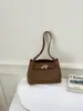 Bolso bandolera de estilo coreano con cierre simple de broche, versátil y elegante para ir al trabajo, bolso de nicho de moda de alta gama Kelly