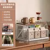 Estante de almacenamiento de escritorio, organizador multicapa para cafetera, gabinete de aparador, estante de almacenamiento para bocadillos, bolsitas de té, tazas de agua, tazas de café