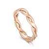 Anillo de Acero de Titanio Estilo Ins Acero Inoxidable Chapado en Oro de 18K Anillo Retorcido Hueco Cruzado Apilable Distintivo